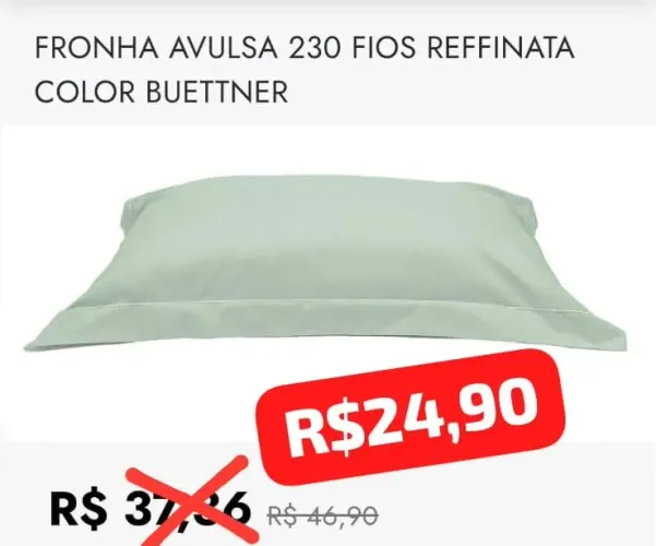 Fronha Avulsa 230 Fios Reffinata Buettner