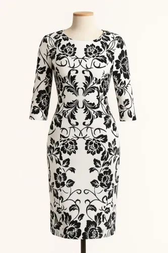 Vestido 12x R$5,55preto e branco lindíssimo