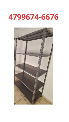 estante em aço reforçada cinza