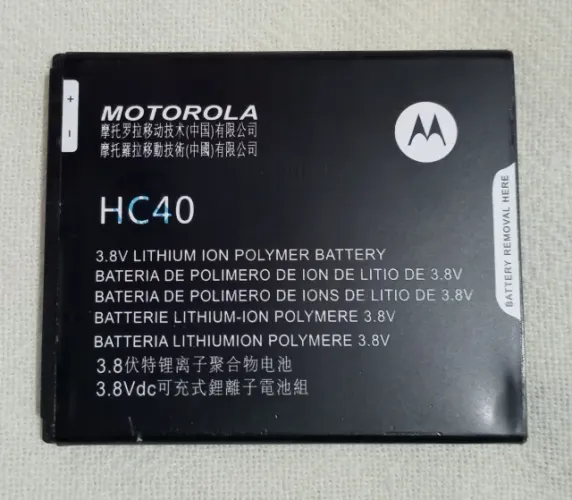 BATERIA NOVA MODELO HC40 COMPATÍVEL COM MOTOROLA C XT1750/54/56