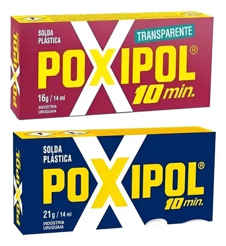 Poxipol Original Cola Epóxi Azul ou Transparente