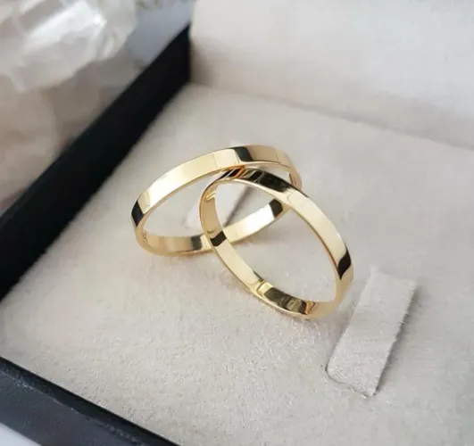 Promoção - Aliança de Noivado em Ouro 18k