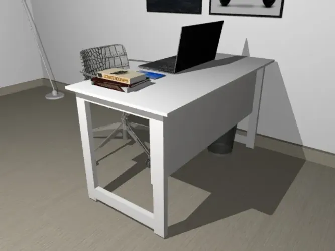 Mesa de Escritório Delluxe. Em Madeira Maciça: L100cm x P50cm x A74cm