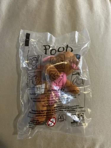 Pelúcia Coleção Ursinho Pooh Mcdonald's do ano 2000 na bolsa lacrada - Personagem Can