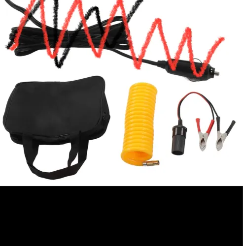 Bolsa adaptador bateria ou mangueira espiral para compressor 12v 