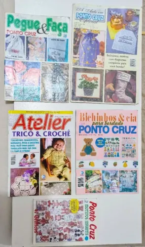 Revistas de Ponto Cruz - Pegue & Faça, Atelier, Bichinhos & Cia
