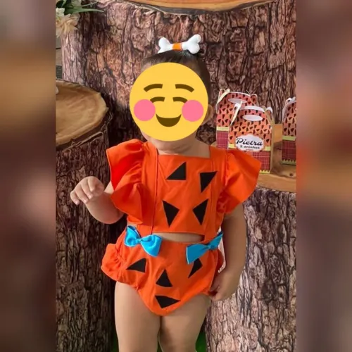 Romper Jardineira Fantasia Baby Pedrita