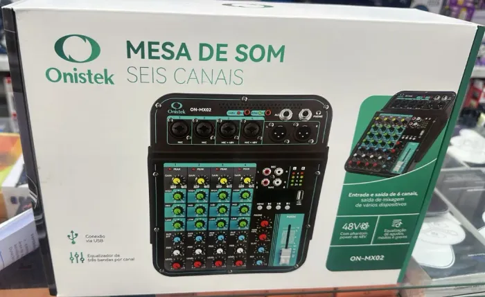 Mesa de Som Onistek 6 Canais ON-MX02