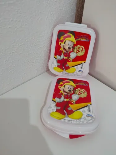 Kit 2 lancheiras Mickey Mouse