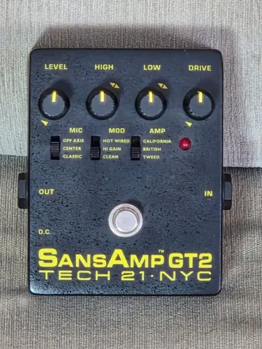 Pedal SanSamp GT-2 tech21 caixa e tags mande in USA