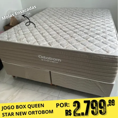 Cama Box Queen Star New Ortobom Mega Oferta