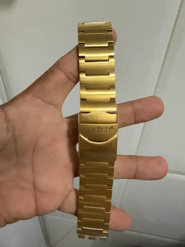 Pulseira swatch douradas originais 