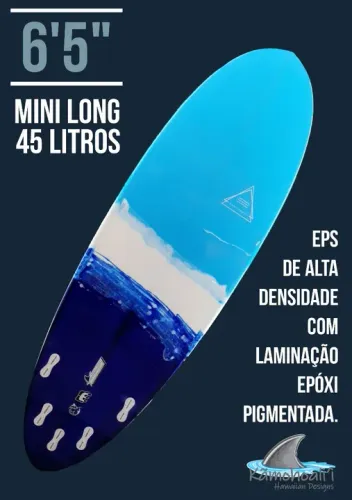 Prancha de Surf Kãmohoali'i Mini Long 6'5" 45 Litros