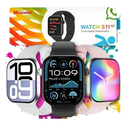 Relógio Smartwatch S11 Pro Series 11 Amoled WhatsApp GPS NFC