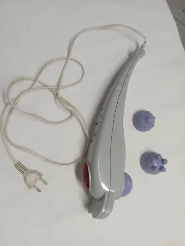 Massageador Elétrico Portátil com 3 Ponteiras