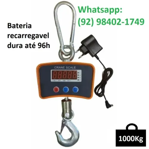Balança De Gancho 1000Kg c/bateria Aceito Cartão de Crédito e Débito (Consultar valores)