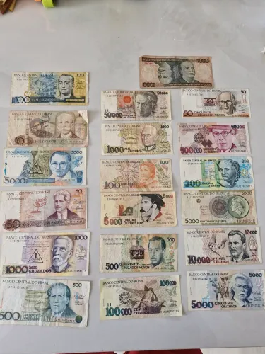 Células antigas colecionador 19 notas dos anos 80