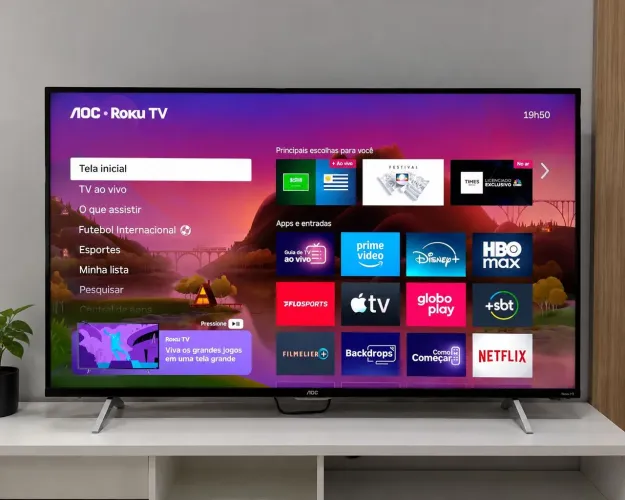 TV 50" Smart TV 4K UHD - AO.C Nova na Caixa