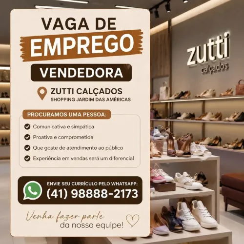 Vaga de vendedora