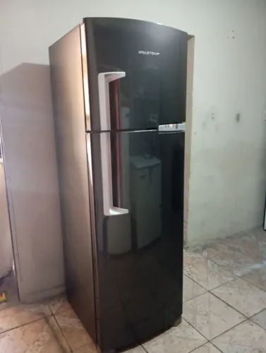 GELADEIRA BRASTEMP DUPLEX FROSFREE COR INOX FUNCIONANDO PERFEITAMENTE ACEITO CARTÃO DOU