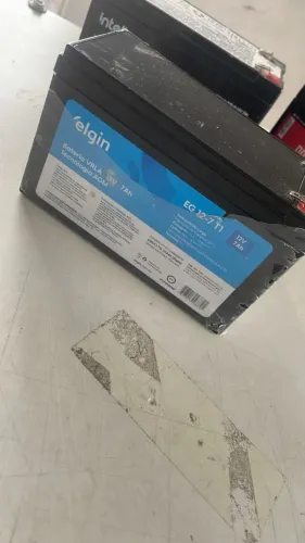 Esta é uma bateria selada de chumbo-ácido (VRLA) da marca Elgin, modelo EG 12-7 T1.