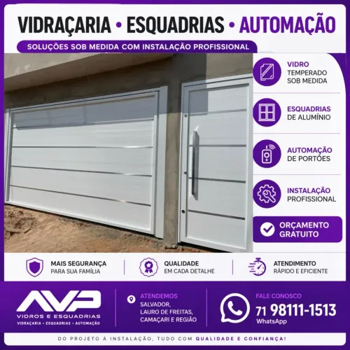 Promoção de portas e portões em alumínio 