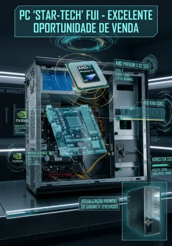PC AMD Phenom II X2 + SSD 120GB | Pronto para Uso