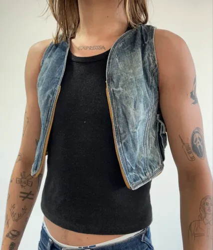 Colete/bolsa Jeans 2 em 1