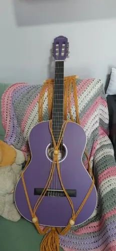 Violão acústico nylon Giannini Start N-14 lilás usado em ótimo estado