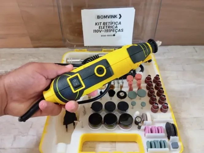 Retífica Elétrica Multifunções Profissional 135w com Eixo flexível