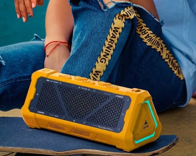 Caixa de Som Bluetooth MLOVE P3, Potência de Saída de 40W, À Prova d'Água IPX7, Luz RGB