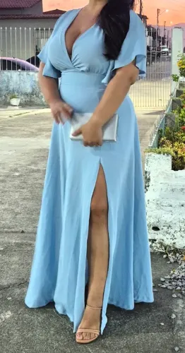 VESTIDO FESTA LONGO AZUL SERENITY