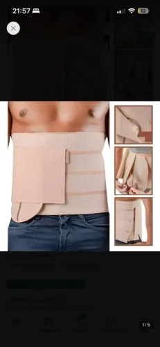 Faixa elástica abdominal