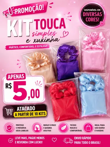 Kit touca +xuxinhas