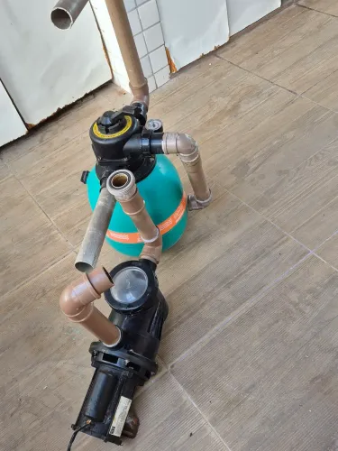 Bomba e filtro de piscina