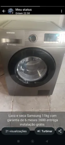 Lava e seca Samsung 11 kg com garantia total de 6 mês entrega instalação grátis 