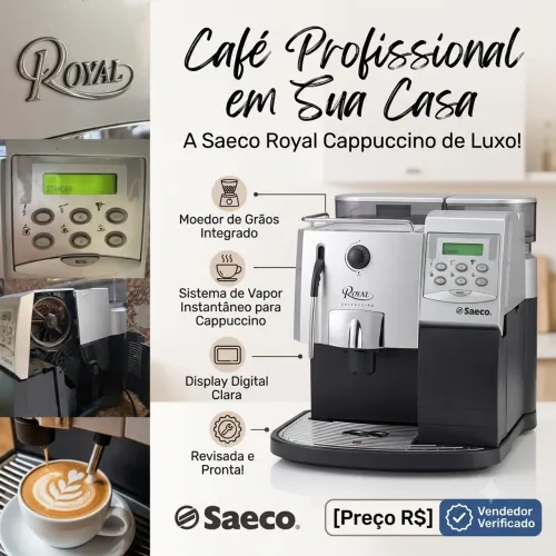 Máquina de Café Expresso Automática Saeco Royal Cappuccino - Moedor Integrado