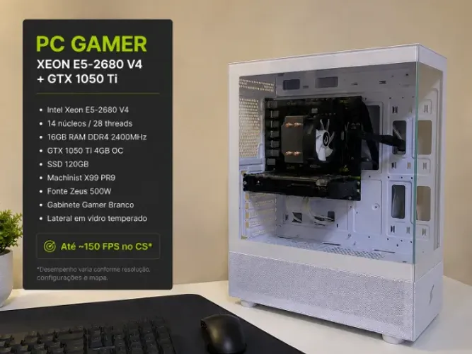 PC Gamer Xeon 2680 V4 ~ GTX 1050 TI OC ~ 16GB RAM 2400mhz