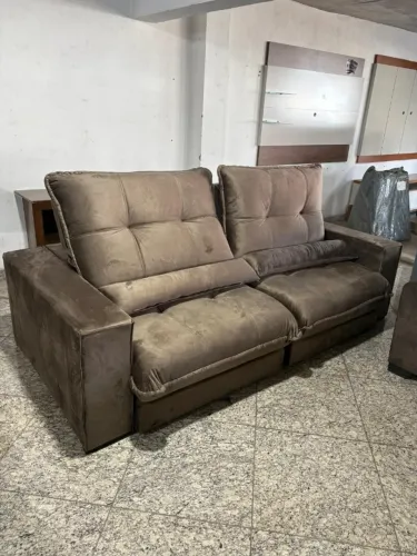 Sofá Coliseu Retrátil Reclinável 2,90m Pillow 30cm Durável Luxo