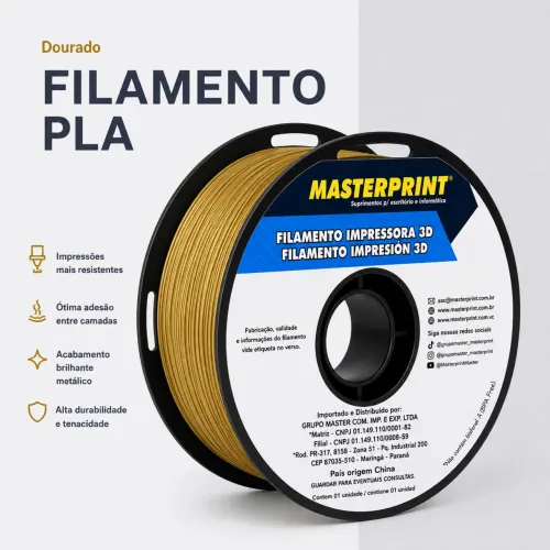 FILAMENTO PLA DOURADO