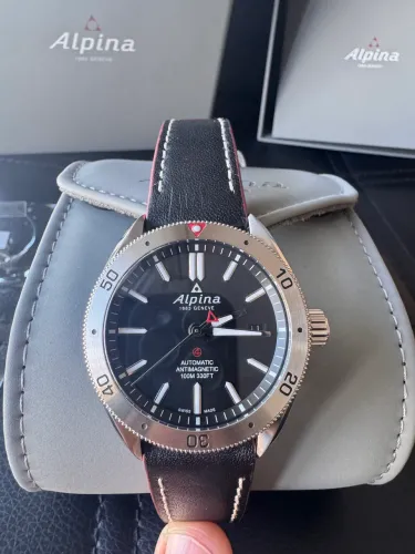 RELÓGIO ALPINA ALPINER AUTOMÁTICO SUÍÇO ORIGINAL - SAFIRA - 100M