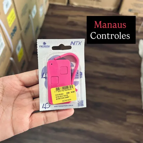 Controle para Portão Eletrônico Rossi 433MHz Rosa