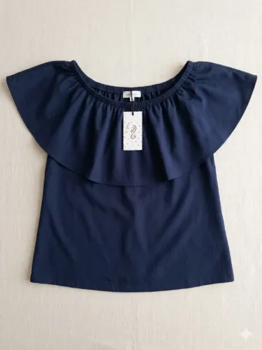 BLUSA CIGANINHA AZUL MARINHO