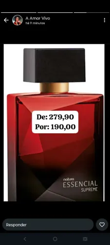 Perfumes Natura Essencial Masculino a pronta entrega 