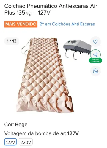 Colchão pneumático com motor 