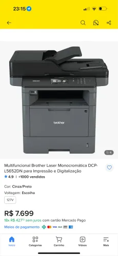 Impressora brother dcp l5602dn