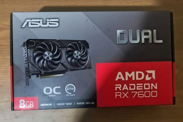 Rx 7600 8gb Asus , na caixa, excelente estado