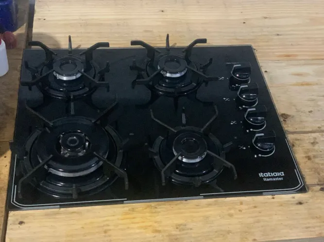 Fogão cooktop + mesa suporte 