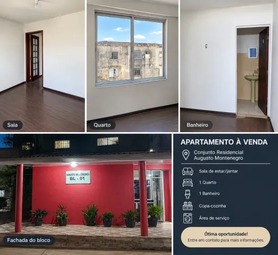 APARTAMENTO À VENDA - CONJUNTO RESIDENCIAL AUGUSTO MONTENEGRO 1