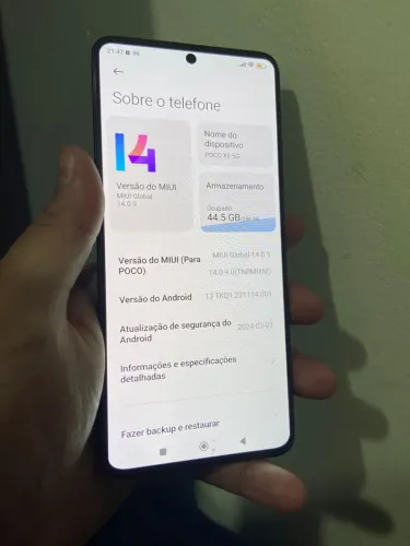 Poco x6 novo